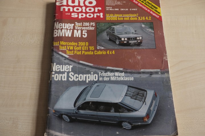 Deckblatt Auto Motor und Sport (06/1985)